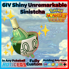 ✨ Shiny Unremarkable Sinistcha 6IV ✨ Pokemon Scarlet & Violet 🚀 Fast 🚀