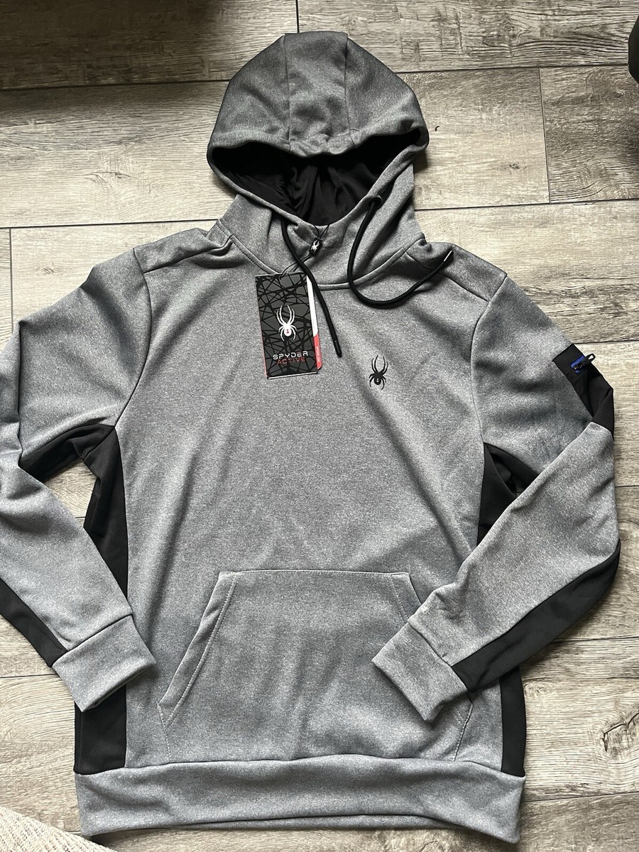 Spyder Sweat-shirt Actif Pour Homme - Thermique Côtelé Performance Tech Fleece Hoodie - Pull D'entraînement Pour Homme (S-XL), Souci., Petit