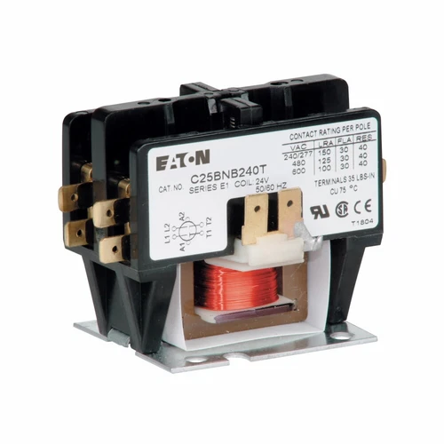 Eaton C25BNB220A Compact Contactor 20A Inductive 120VAC Coil Voltage