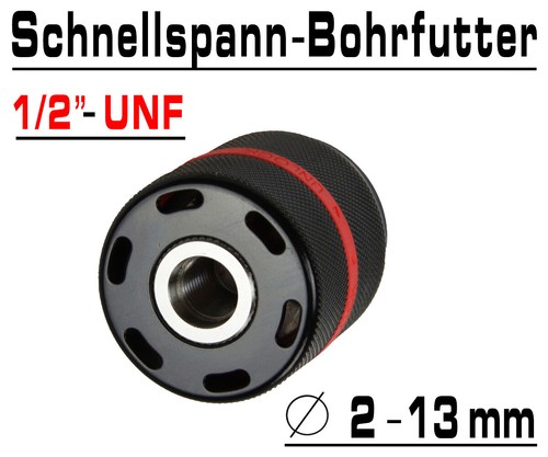 Profi Schnellspann Bohrfutter Metall Futter 2-13mm Click System 1/2" UNF G00521 - Bild 2 von 2