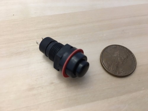 3 Pieces Black latching 10mm hole Self-locking Push Button Switch ON ...