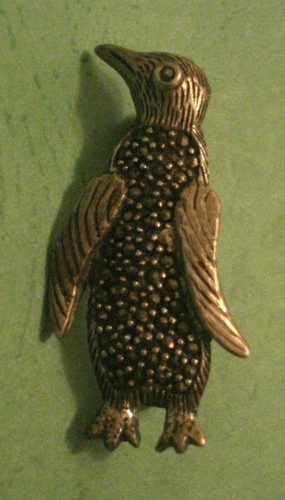 PINGÜINO vintage de ley y marcasita  - Imagen 7 de 7