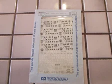 microscale PACIFIC FRUIT EXPRESS decal sheet HO scale.