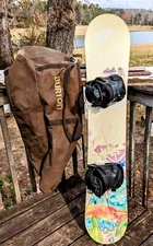 BURTON Roxy 139cm Camber Board Snowboard Set