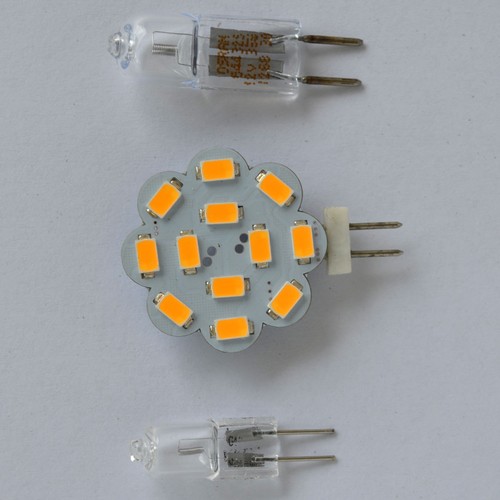 3x G4 LED rund 3,1 Watt dimmbarer 12V AC/DC 12x5730SMD warmweiß 120° Glühbirne - Bild 5 von 6