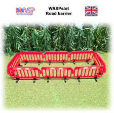 Slot Car Trackside Scenery Red Road Barriers x 8 1:32 Scale WASP