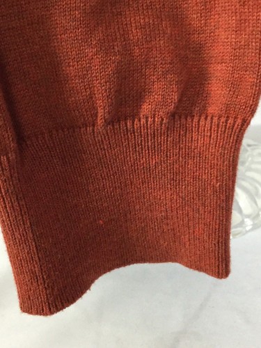 Greg Norman 1/4 Zip Pullover Argyle Sweater Shark Orange Cotton Mens Medium - Picture 4 of 8