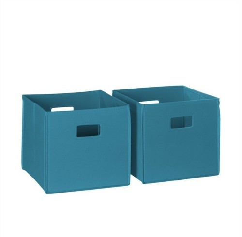 RiverRidge 2-Piece Folding Storage Bin Set - Turquoise