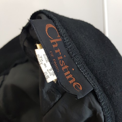 Vintage Christine Paris 100% Wool Maxi Work Skirt Lot 2 PACK Womens 10/12 Black - Picture 5 of 9