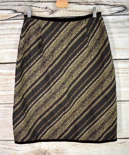 Neu mit Etikett Art and Craft of J. Jill Rock 8 bestickt braun Streifen Samtbesatz - Bild 3 von 4