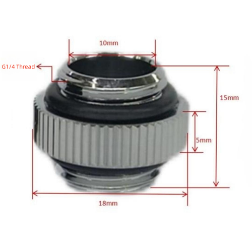 Water-Cooled Joint G1/4 Mini Dual External Thread Connection Double Male to Male - Afbeelding 2 van 7