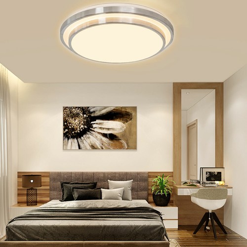 20" Remote Control LED Ceiling Light Dimmable Flush Mount Kitchen Lamp Fixture