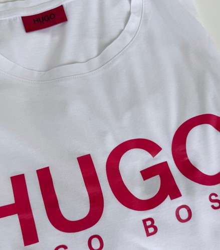 HUBO ♥ Hugo Boss Herren T-Shirt HUGO weiß mit rotem Print - Bild 5 von 7