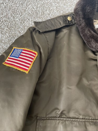 Giacca vintage Tuffy Jac anni 60 polizia bomber aviazione collo pelliccia marrone uomo media - Foto 4 di 19