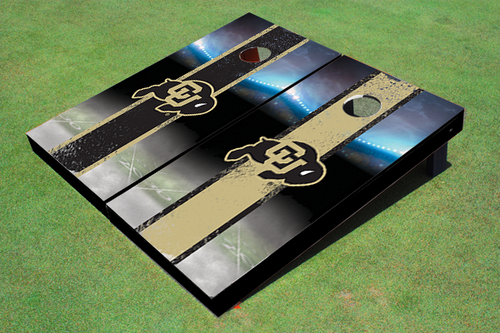 University of Colorado Field Long Stripe Alternating Themed Cornhole Boards - Picture 1 of 1