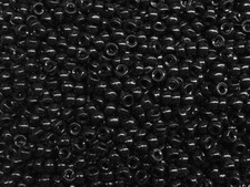 Black 6.5x4mm Mini Pony Beads 1,000pc. Made in USA crafts beading