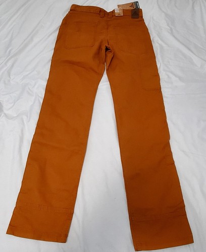 Pantalones de carpintero Prana para hombre naranja bronson algodón orgánico talla 28x34 - Imagen 2 de 5