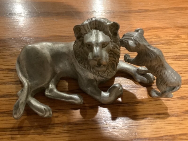 Collectible Pewter Lion Figurine