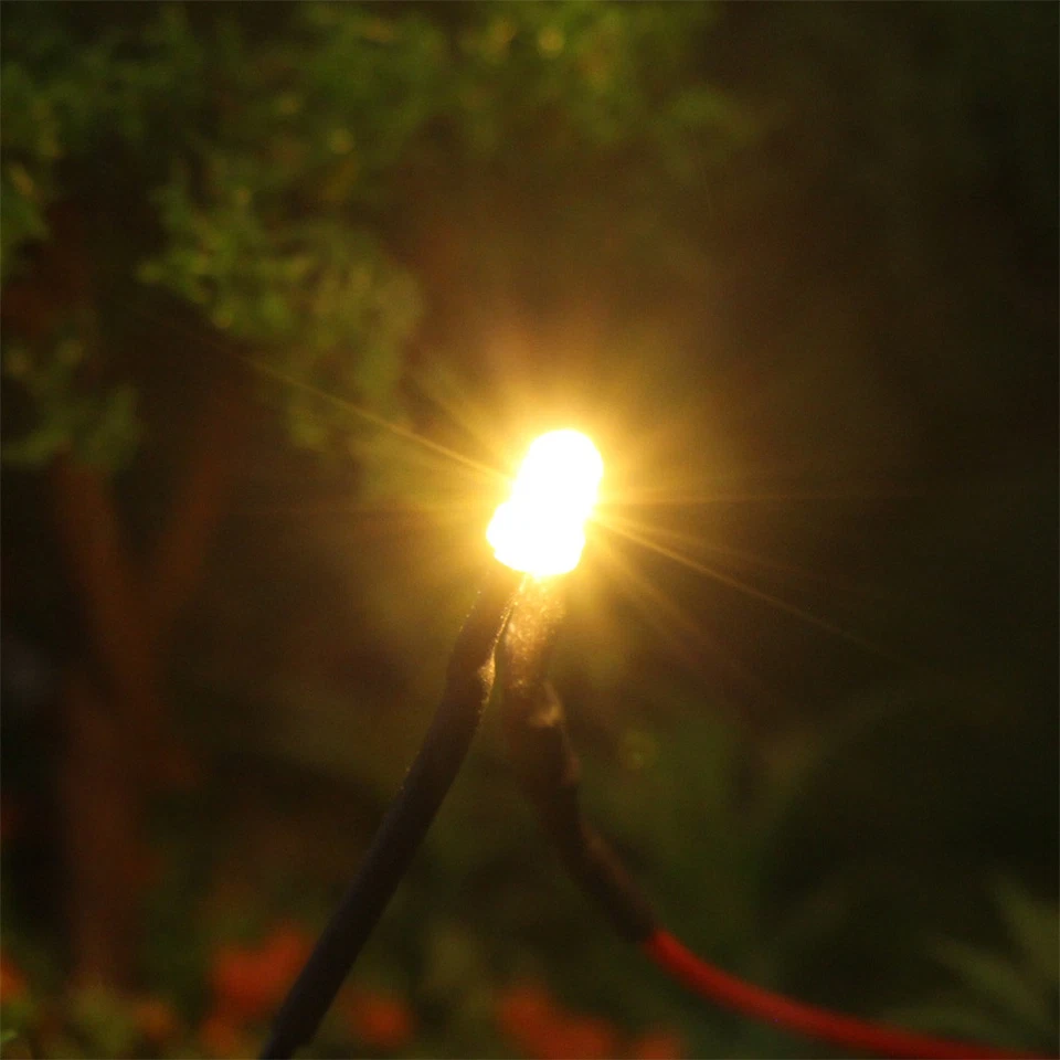 20pcs Pre-wired Resistor 26awg 20cm Wire Warm White 3mm LED Light Lamps 12V - Image 4 of 4