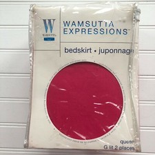 Wamsutta Expressions RaspPunch Burgundy Deep Pink Queen Bed Skirt