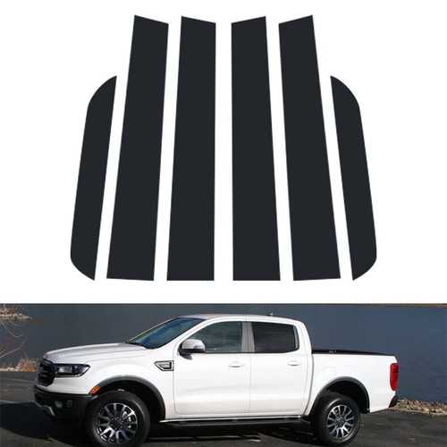 6pcs For Ford Ranger 2015-2022 Window Pillar Posts Sticker Decal Door Cover Trim - Picture 4 of 13