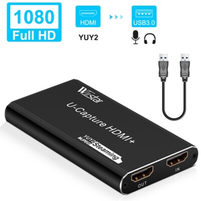 Audio and video capture card, 4K HDMI USB 3.0 capture adapter