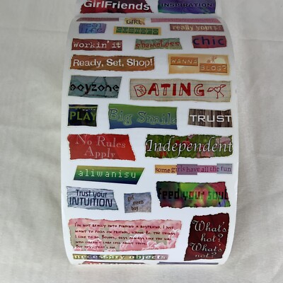 2004 PSX Designs For Creativity Stickers  Teen Sayings  SR6076-39 Sheets/1 Roll