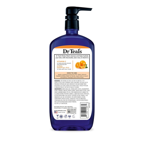 Dr Teal's Body Wash con Puro Sale di Epsom Bagliore e Radiante con Vitamina C e Agrumi - Foto 11 di 12
