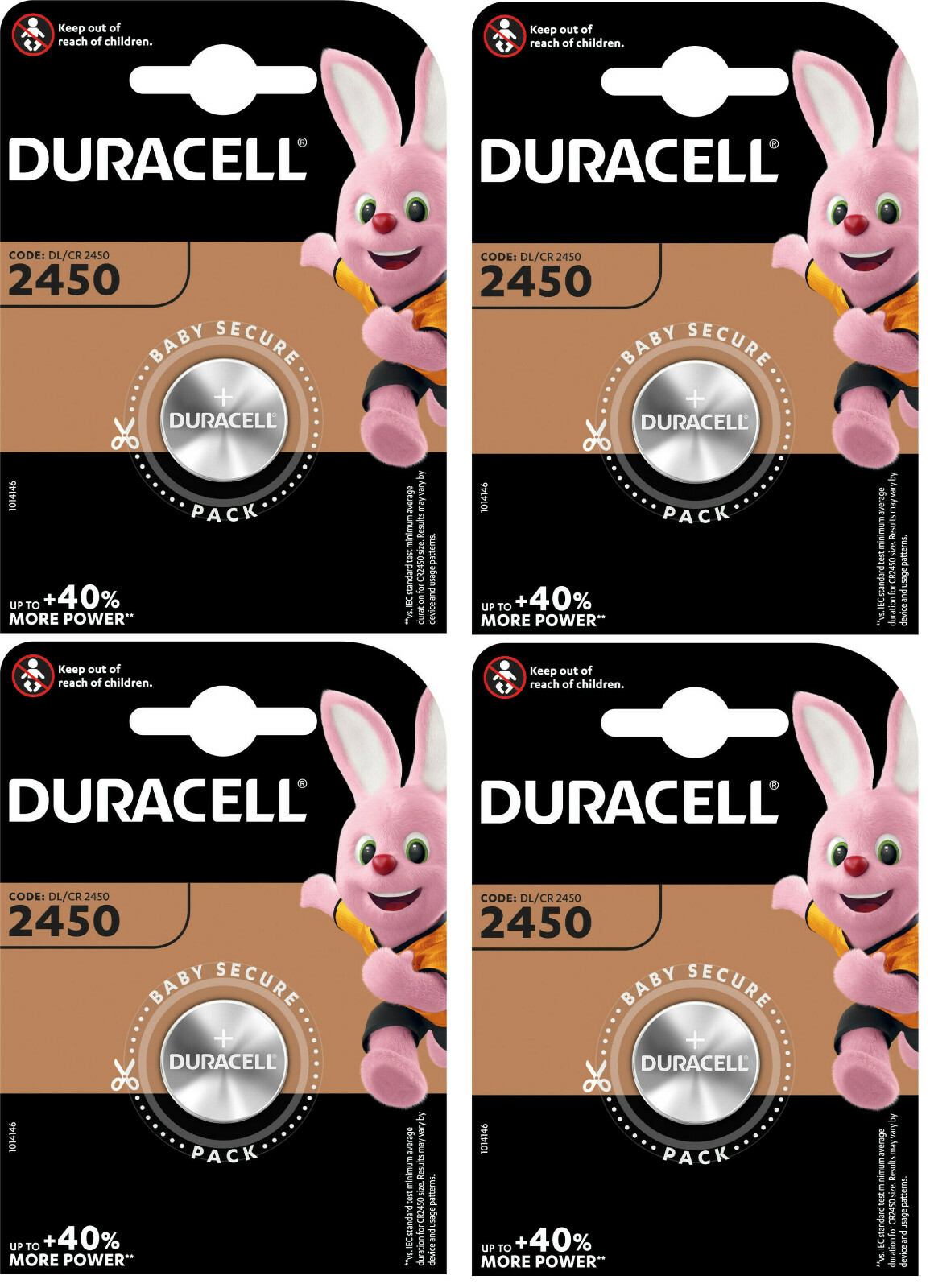 Thumbnail - 4x Duracell Knopfzelle Cr2450 3v Dl/cr2450 Batterie Blister Mhd: