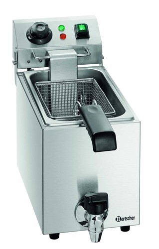 Bartscher Friteuse aus Edelstahl mit Ablasshahn 4 Liter 230V NEU - Bild 6 von 6