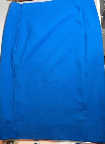 Diane Von Furstenberg Pencil Skirt Womens Size 10 Blue Zip Front Pockets 30x23 - Picture 3 of 11