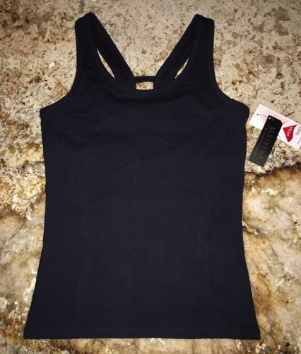 YUMMIE Jackie RacerBack Tank Shapewear Fitness Tank Top Dk BLUE Womens XS S M L - Picture 3 of 6