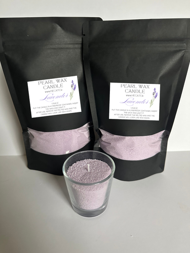 Scented Lavender Pearl wax loose candle. Sand wax candle. Home decor, Gift - Picture 2 of 4