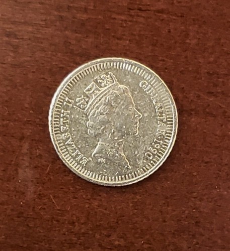 1990 Gibraltar 5 Pence Coin