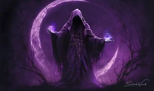 Necromancer - Unstitched - Magic Card Playmat - MTG Game Mat - 24" x 14" NEW