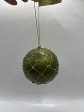 Mark Roberts ball greenChristmas Tree Ornament 3.5  