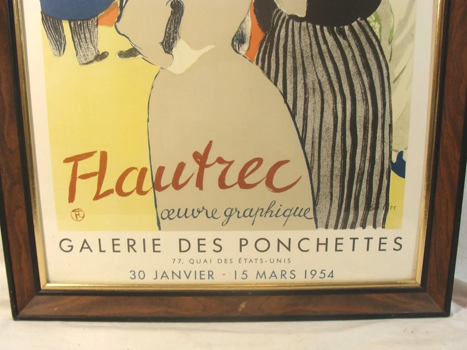 Póster original 1954 Henri de Toulouse-Lautrec Galerie Des Ponchettes Foto 4 de 4