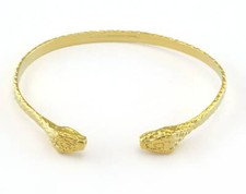 Snake Bracelet Shiny Gold Plated Brass 50mm inner size - Adjustable  4679