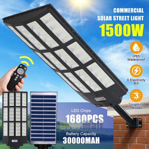 2000W Large Solar Street Light, Commercial Hight Lumens Solar Lights Outdoor NEW - Picture 13 of 88