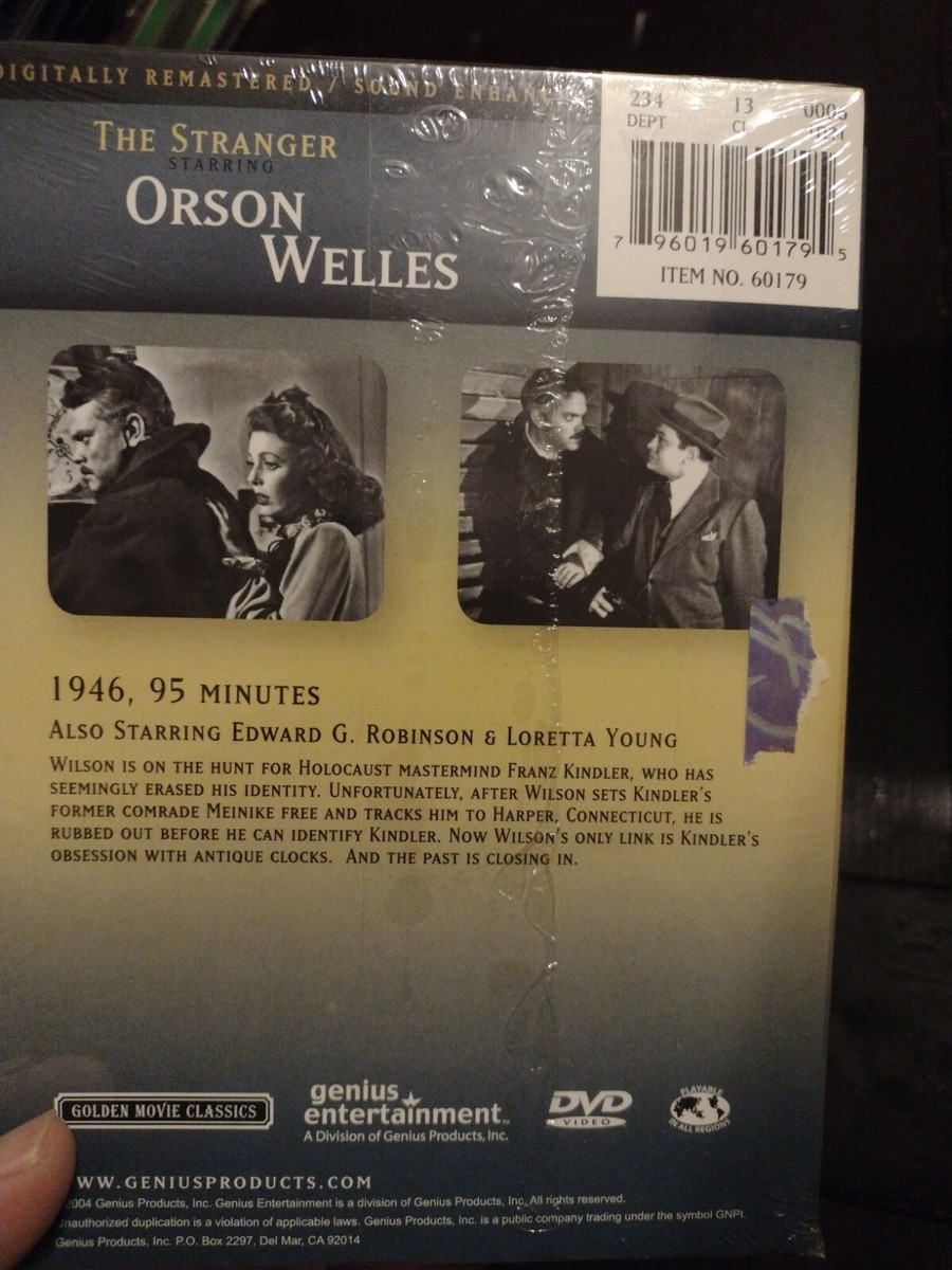 The Stranger DVD, 2002 Orson Welles UPC on box is