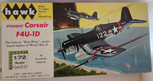 Hawk Vought corsair F4U-1D Airplane model 1/72 604-60