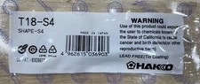Hakko T18-S4 Replacement Soldering Tip, 0.125mm x 14.5mm, Shape-S4, T18 Series