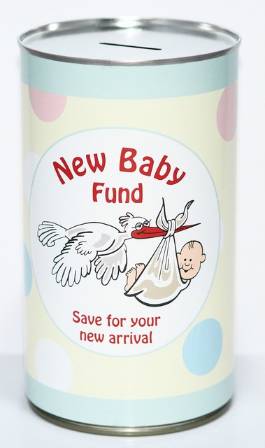 NEW BABY Fund Savings Tin - (Large 17.5cm) Save for the New Arrival FG9870 NEW BABY Fund Savings Tin - (Large 17.5cm) Save for the New Arrival FG9870