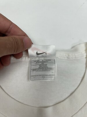 Vintage Nike Air Bakin Flame Banned Shirt 90s White Tag Tee L/XL