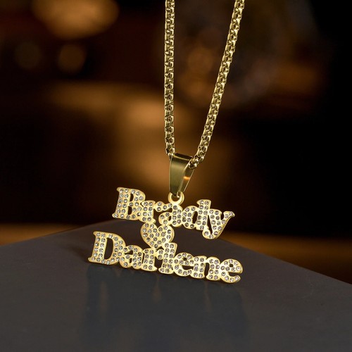 Customized Necklace Personalized Jewelry Stainless Steel Chain Pendant Name Gift - Picture 2 of 16