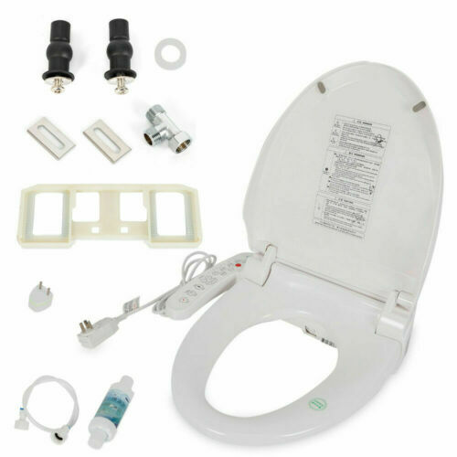 Smart Auto Toilet Electric Bidet Warm Toilet Seat Self Clean Twin Nozzles White - Picture 12 of 12