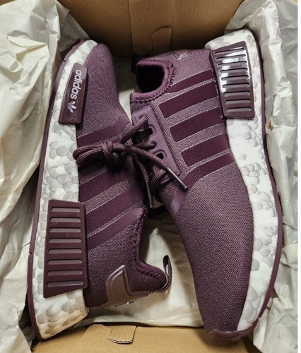 Adidas NMD R1 GW9475 Women’s running training Shoes Maroon White Silver - 第 12/13 張圖片