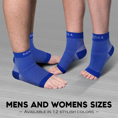 ⭐2 PAIRS | NEWZILL Compression Foot Sleeves/Plantar Fasciitis Socks 20-30 mmHg⭐ - Picture 28 of 83
