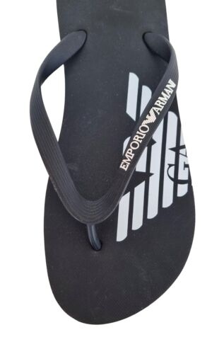EMPORIO ARMANI thongs in black XVQS06 rubber - Picture 4 of 5