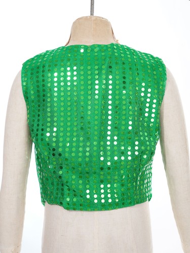 UK Boys Girls Sequined Vest Top Waistcoat Costume Jazz Dance Stage Performance - Picture 66 of 86